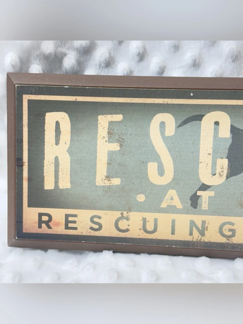 Rescue Dog At Work Wall Sign by Stephen Fowler